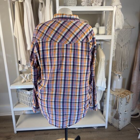 Roper Women's Sz XL plaid button up shirt- fall, western, country, rustic #3062 - Picture 3 of 5